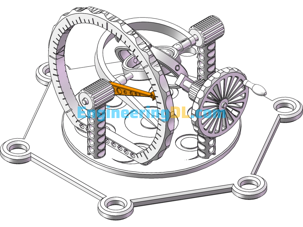 Shaking The Clock Ornament (3D Model) (SolidWorks, UGNX), Catia, 3D Exported Free Download