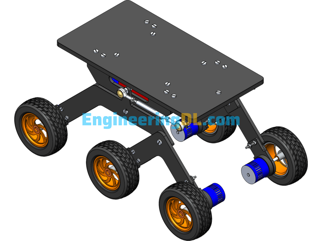 Rocker Bogie Mechanism Trolley SolidWorks Free Download