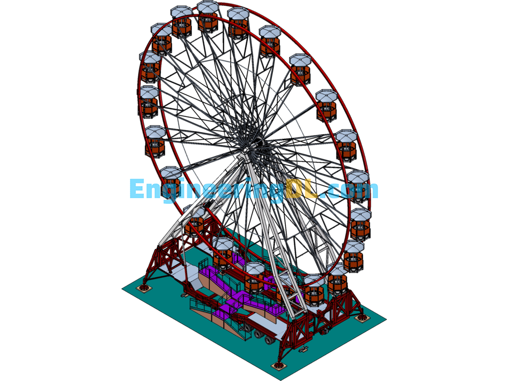 Ferris Wheel SW Design SolidWorks Free Download