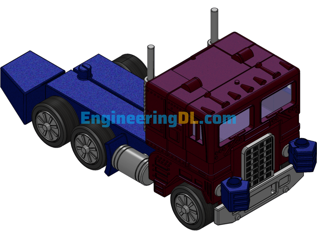 Optimus Prime And Dg240 Robot 3ds Max, 3D Exported Free Download