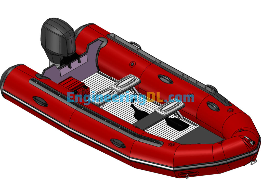 Life-Saving Rubber Boats SolidWorks, 3D Exported Free Download