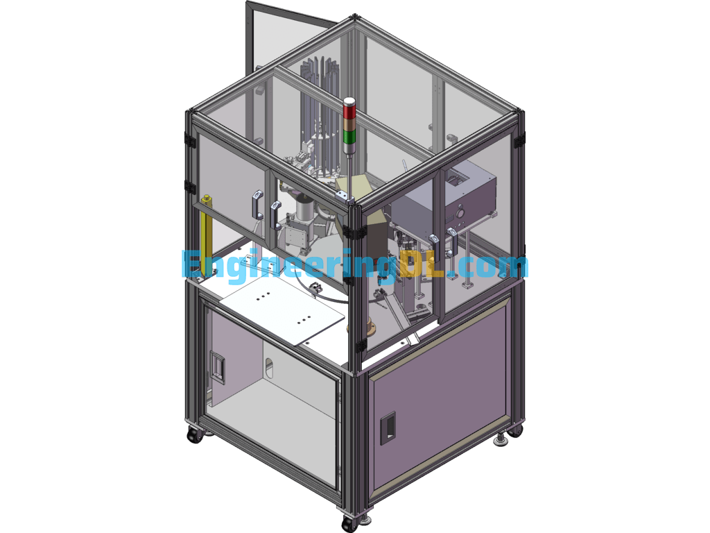 Heatsink Locking Screw Machine - Assembly Machine 3D + Engineering Drawings SolidWorks, AutoCAD Free Download