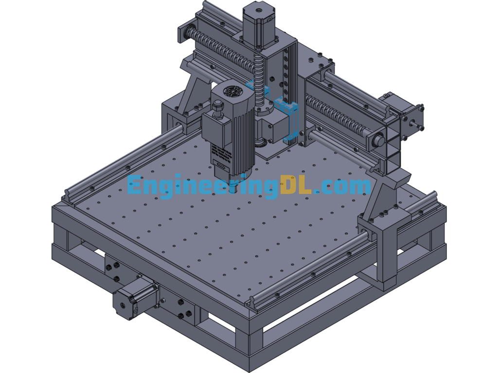 CNC PCB Engraving Machine SolidWorks, 3D Exported Free Download