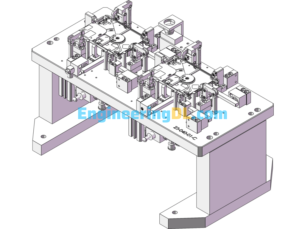 CNC Machine Tool Fixture SolidWorks, 3D Exported Free Download
