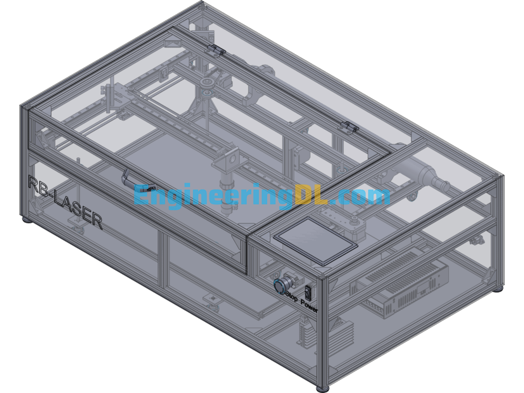 CNC Laser Cutter Design Model SolidWorks Free Download