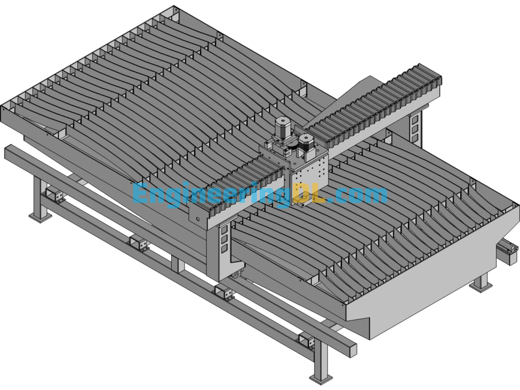 CNC Plasma Cutting Machine SolidWorks, 3ds Max, 3D Exported Free Download