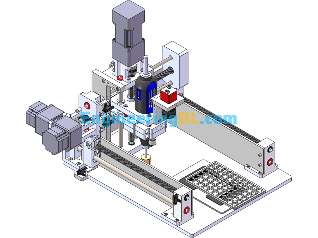 CNC Engraving Machine SolidWorks, 3D Exported Free Download
