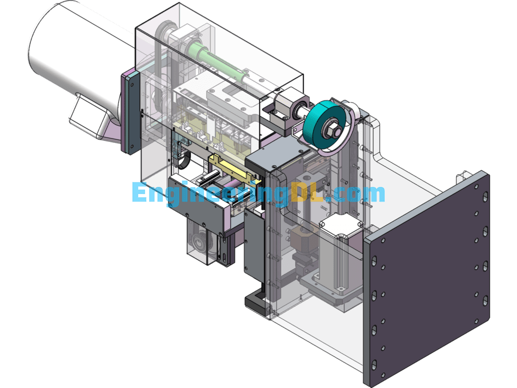 Complete Set Of 4 Axis Vertical Polishing Machine Grinding Equipment SolidWorks Free Download