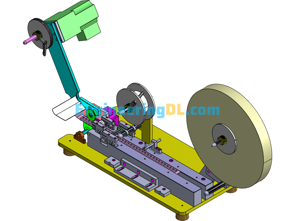 Automatic Belt Loading Machine (DFM, BOM Included In Production) SolidWorks, 3D Exported Free Download