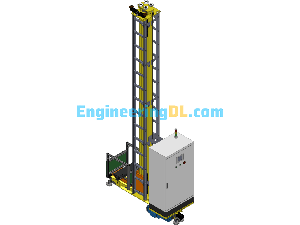 Container Warehouse + Stacker Cranes SolidWorks, AutoCAD, 3D Exported Free Download