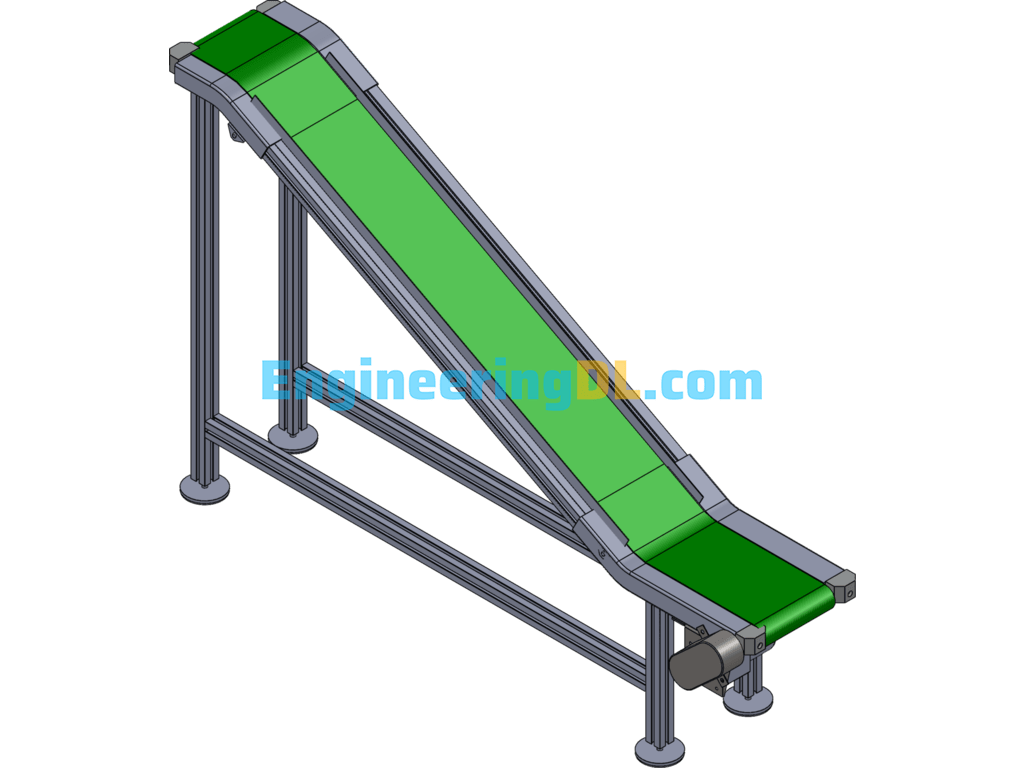 Ramp Conveyor Belt SolidWorks Free Download