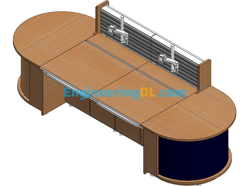New Central Control Room Console SolidWorks, AutoCAD Free Download