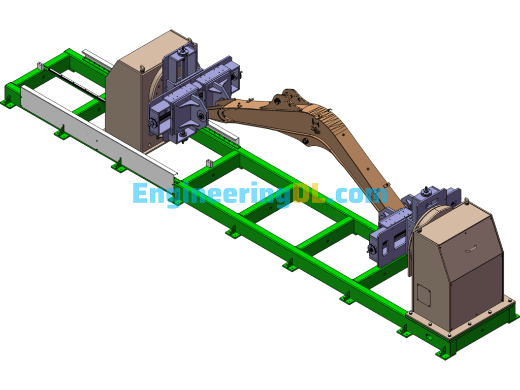 New Adjustable Head And Tailstock Type Welding Positioner SolidWorks, 3D Exported Free Download