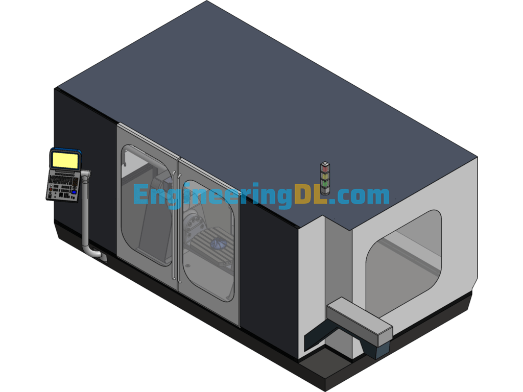 New Type Of Mill-Turn Machining Center SolidWorks Free Download
