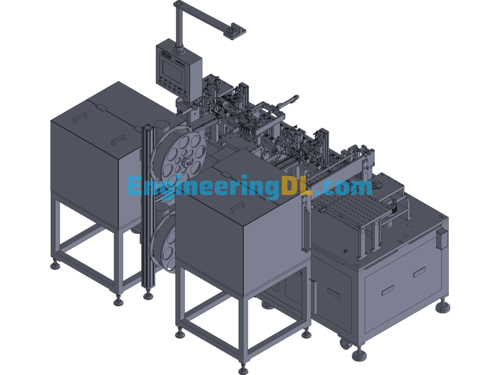 New Design Automatic Assembly Machine 3D Exported Free Download