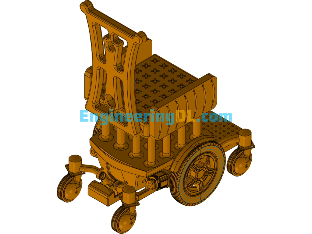 Direction-Sensitive Electric Wheelchair (SolidWorks, UGNX), Catia, 3D Exported Free Download