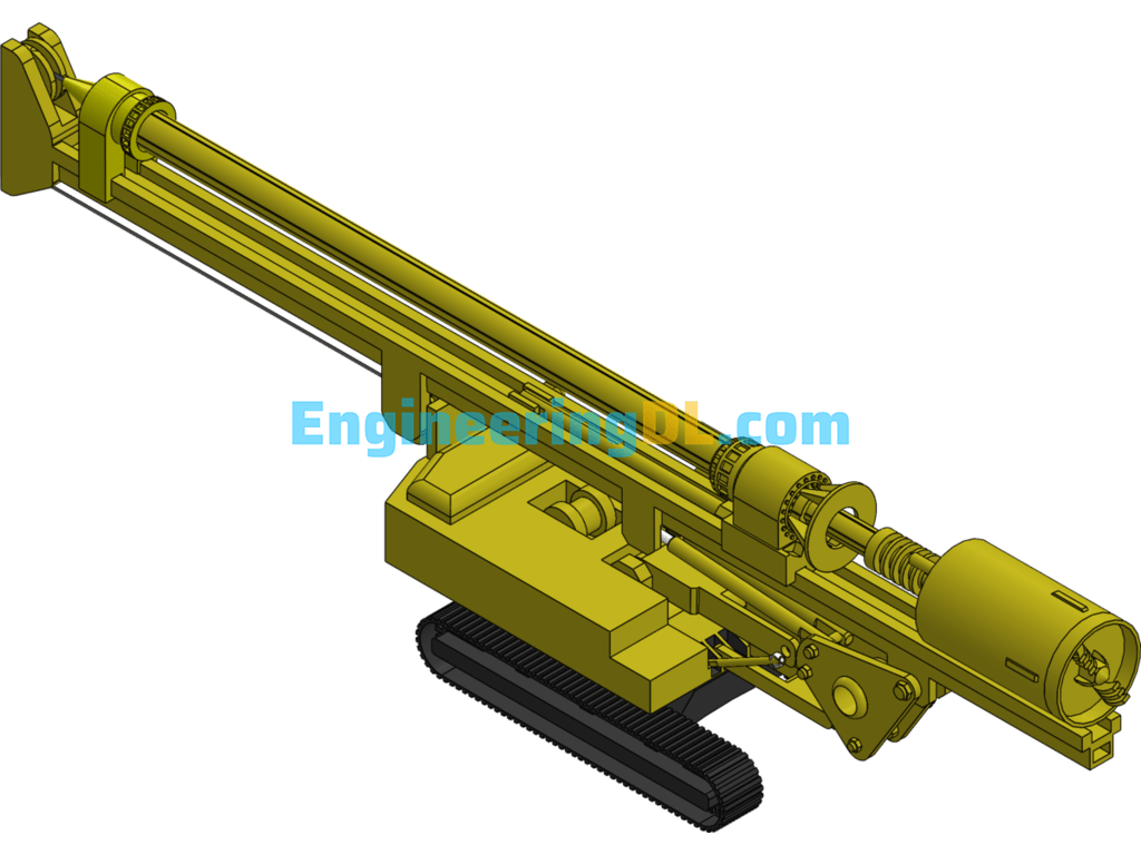 Rotary Drilling Rig SolidWorks, 3D Exported Free Download