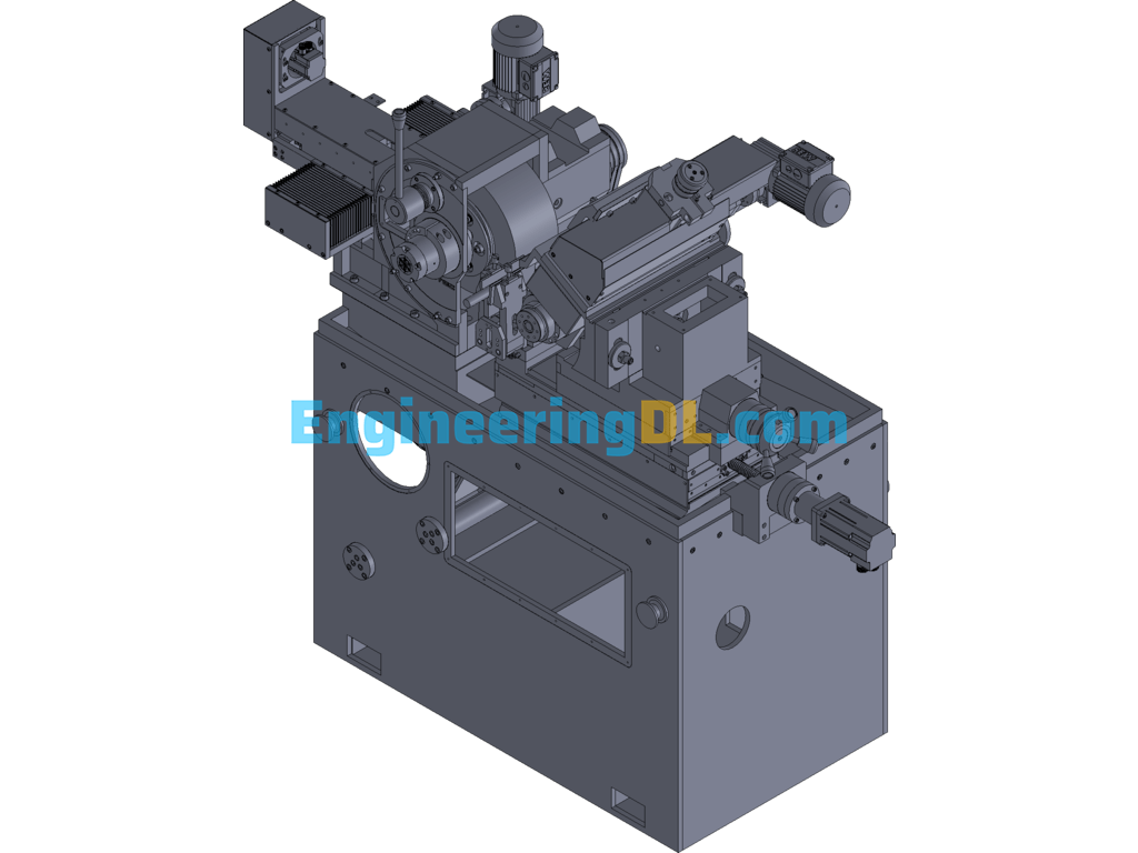 Centerless Grinding Machine 3D Exported Free Download