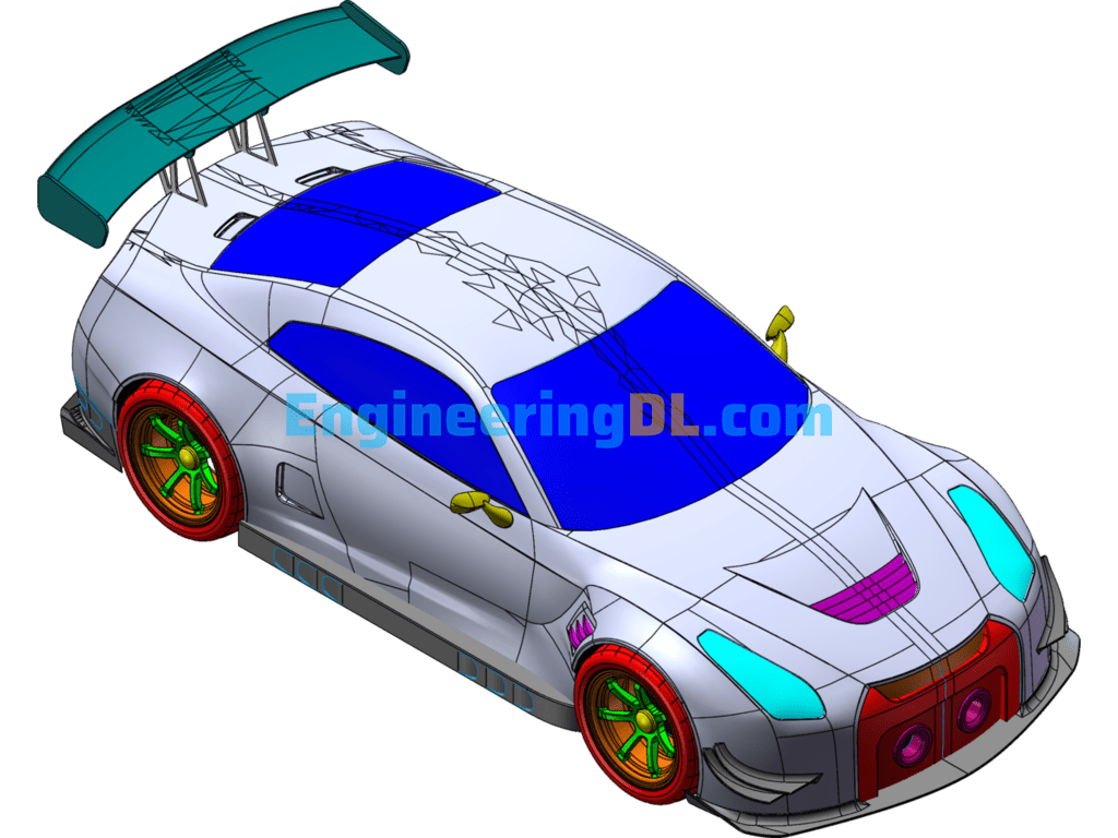 Nissan GTR R35 Sports Car SolidWorks, 3D Exported Free Download