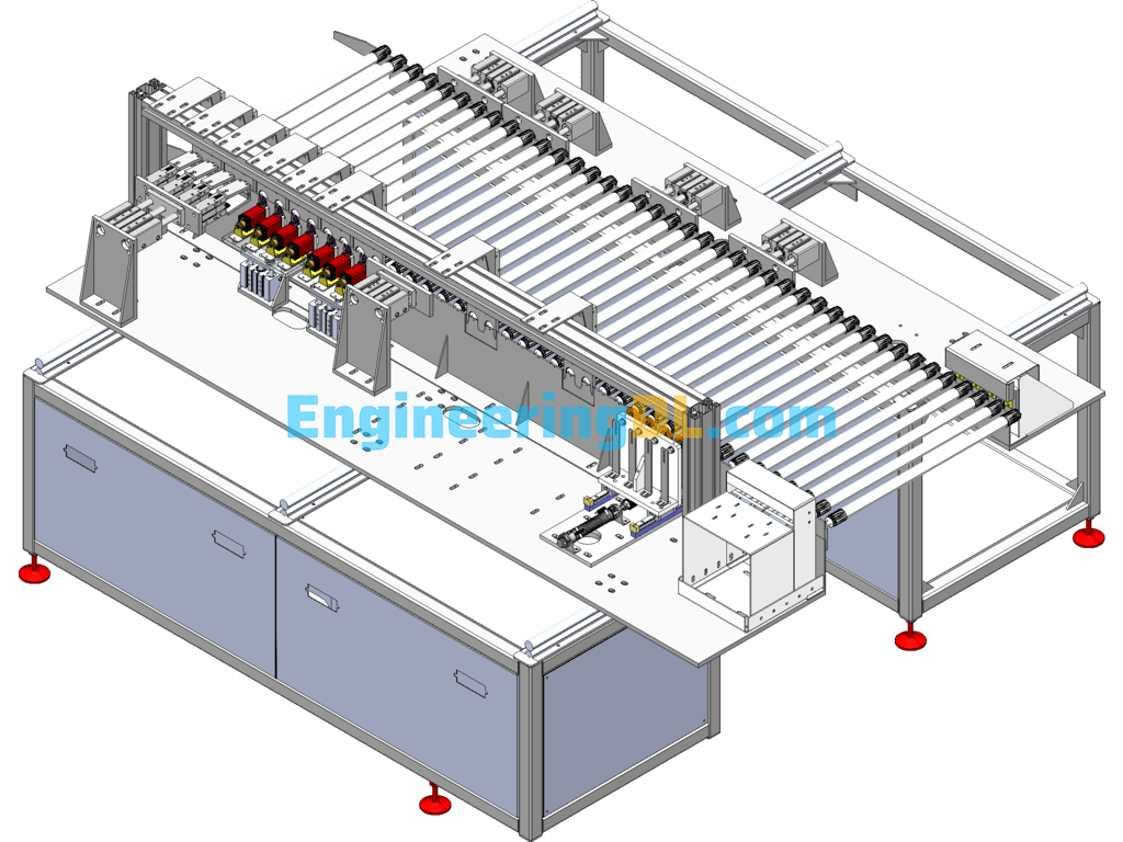 Automatic Assembly Of Fluorescent Tubes With Online Punctuation SolidWorks, AutoCAD, 3D Exported Free Download