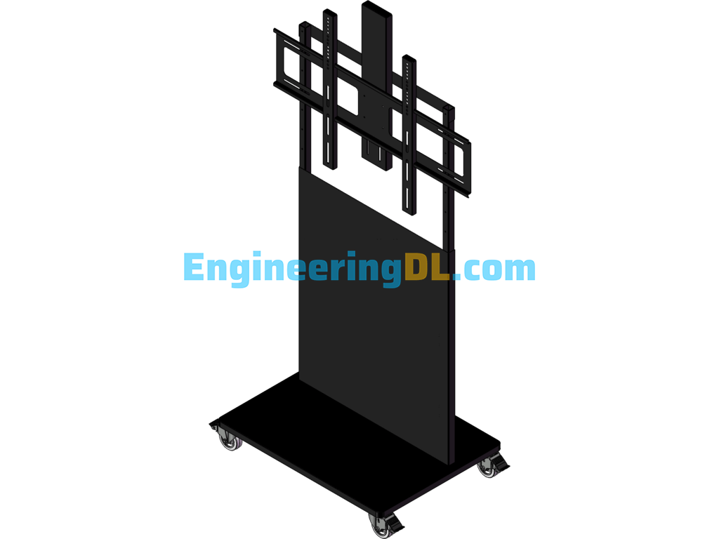Display Vertical Stand SolidWorks, 3D Exported Free Download