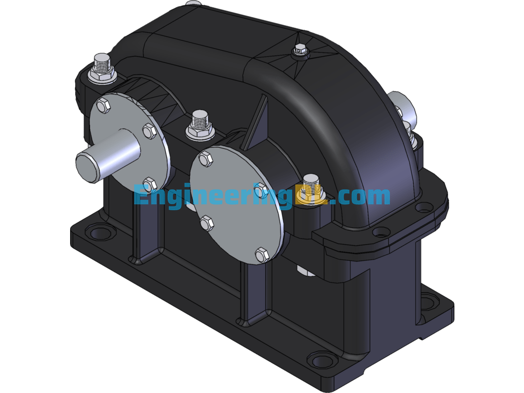 Ordinary Simple Gearbox 3D Model Drawings SolidWorks Free Download
