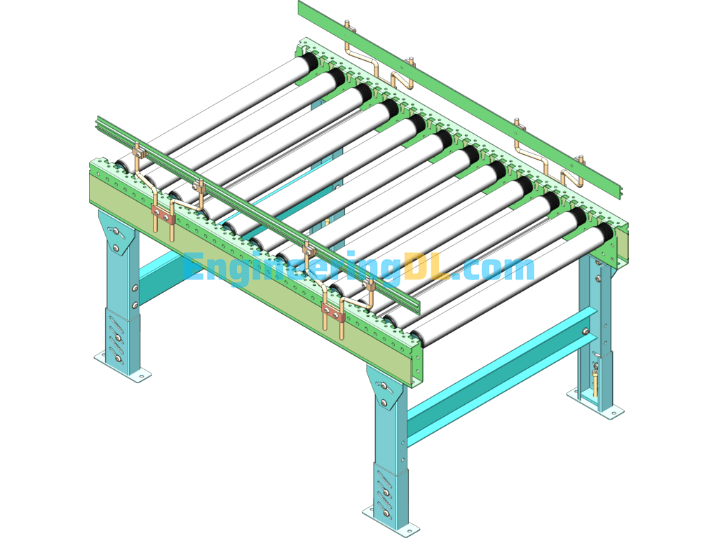 Intelligent Storage And Logistics Industry Roller Conveyor Line SolidWorks Free Download