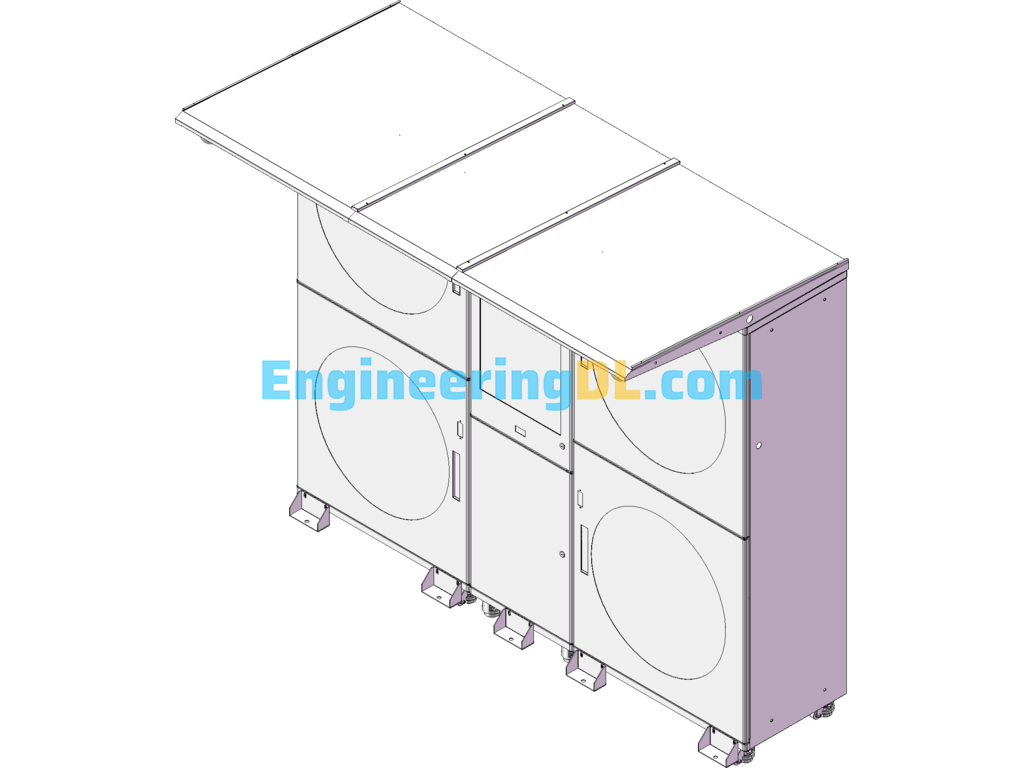 Intelligent Fire Equipment Cabinet SolidWorks, 3D Exported Free Download