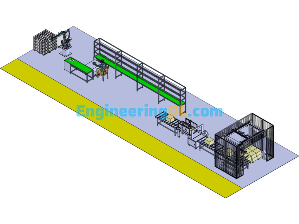 Smart Gas Meter Production Line Layout SolidWorks Free Download
