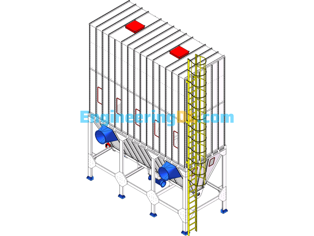 Wood Industry Sheet Metal Assembling Dust Collector-Single Shaft SolidWorks, 3D Exported Free Download