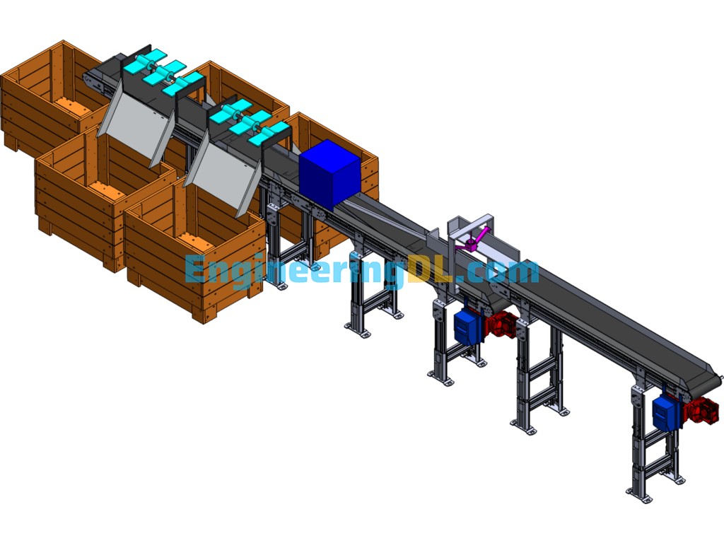 Wood Separating Conveyor SolidWorks Free Download