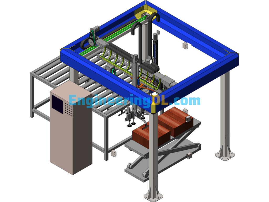 Wooden Board Loading Machine SolidWorks Free Download