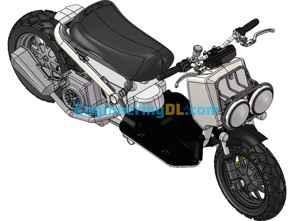 Honda Scooter SolidWorks, 3D Exported Free Download