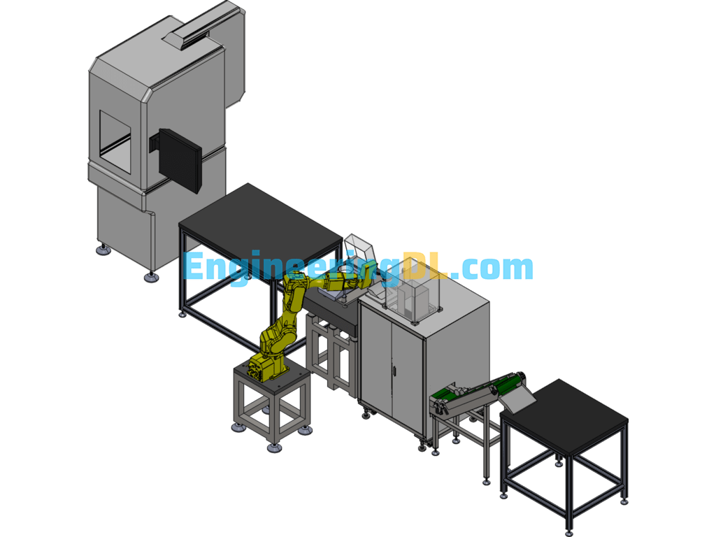 Robot Package Coding And Weighing Solution Diagram SolidWorks Free Download