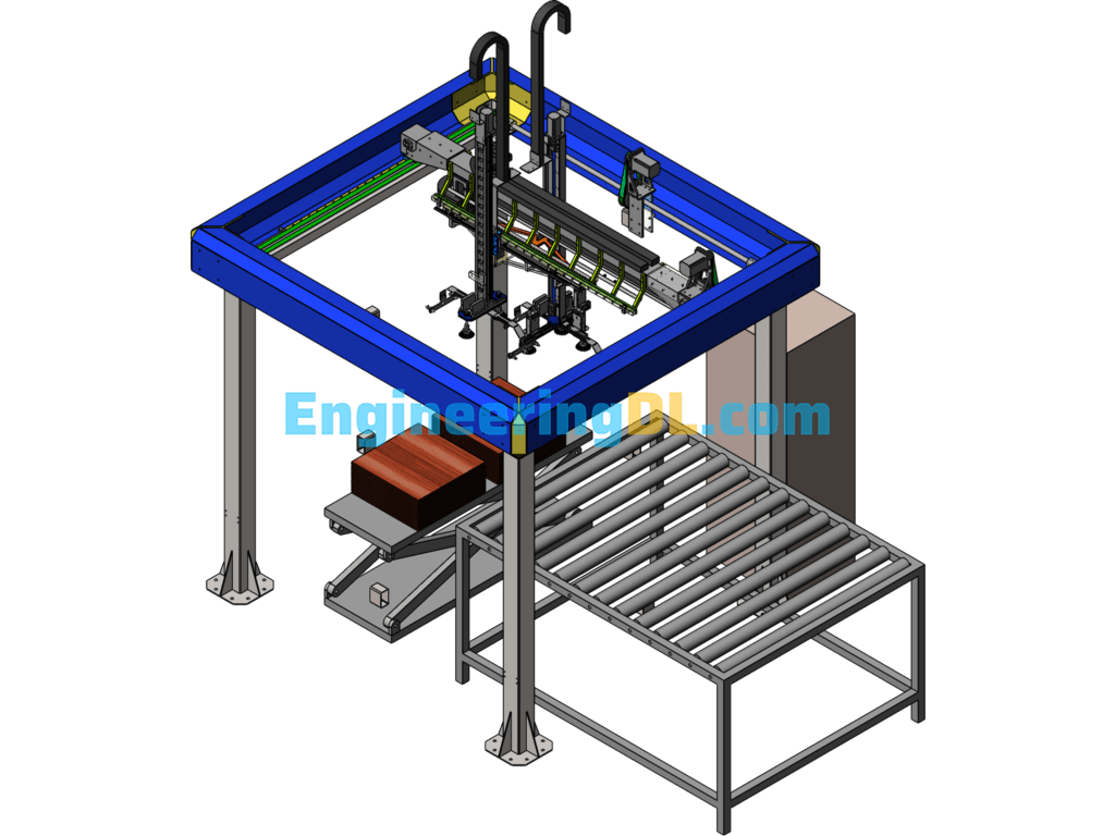 Robotic Flatbed Lowering Equipment SolidWorks Free Download