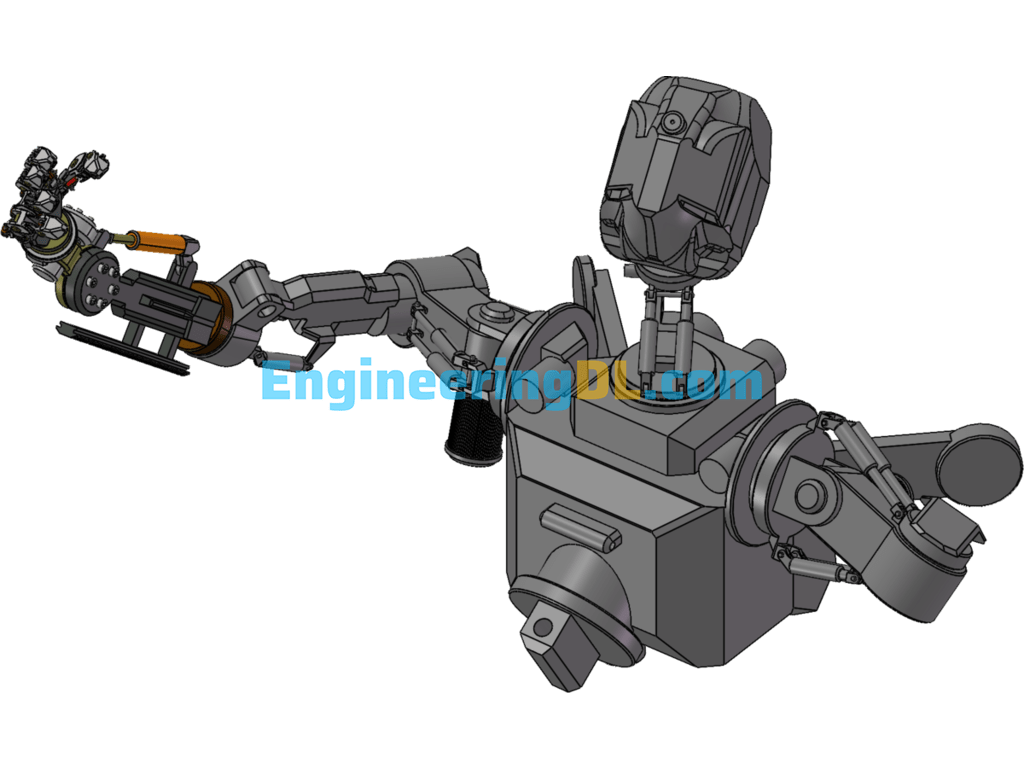 Robot Arm SolidWorks, 3D Exported Free Download