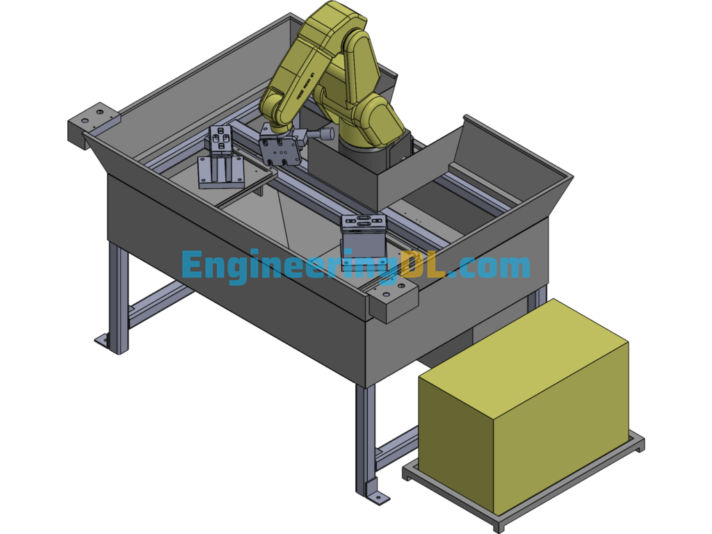Robot Grinding Drawings SolidWorks, 3D Exported Free Download