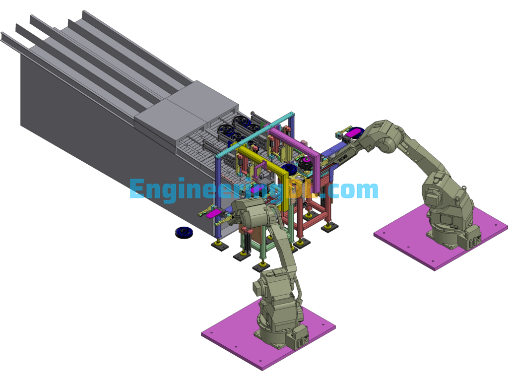 Robot Motor Rotor Assembly Equipment 3D Exported Free Download