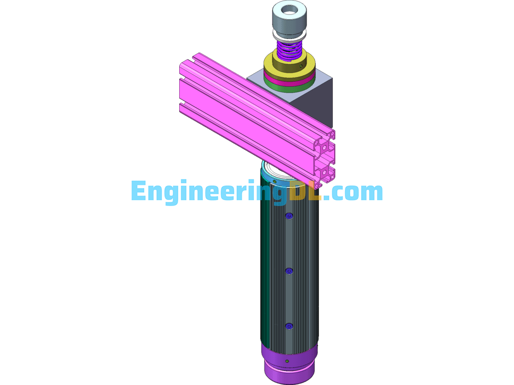 Mechanical Hand Up Shaft, Mouthpiece Machine SolidWorks Free Download