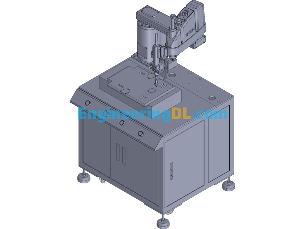 Robotic Automatic Screw Locking Machine 3D Exported Free Download