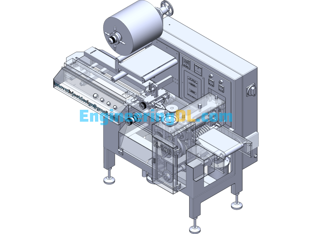 Mechanical Flow Packaging Machine SolidWorks, 3D Exported Free Download