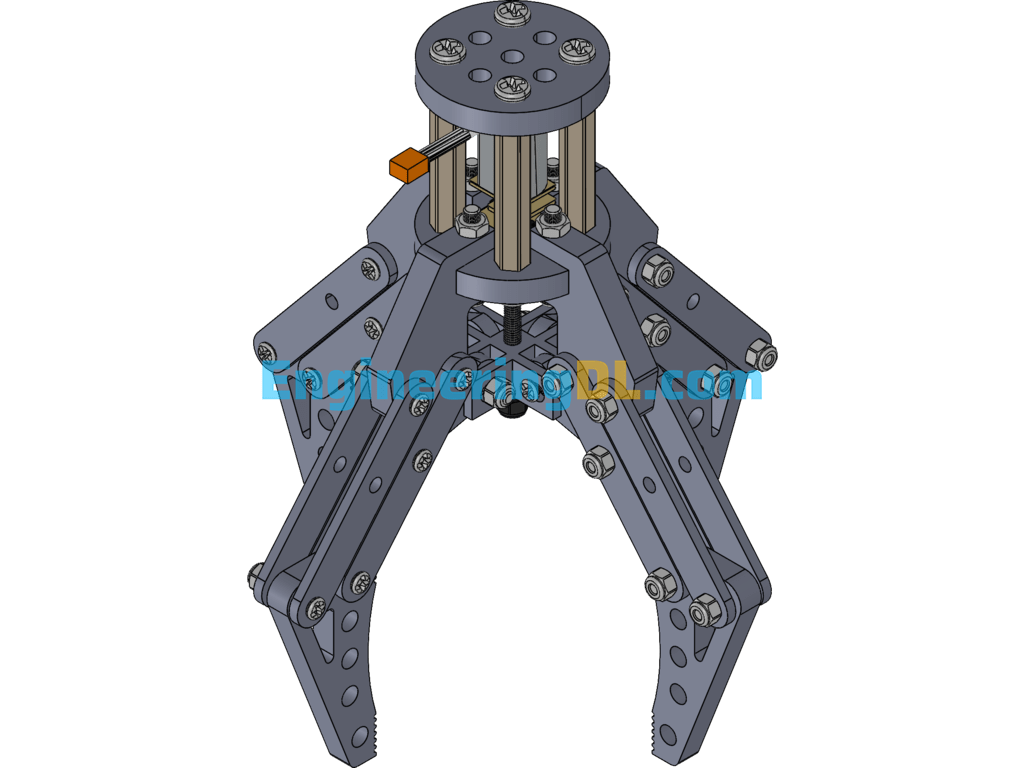 Mechanical Claw SolidWorks, 3D Exported Free Download