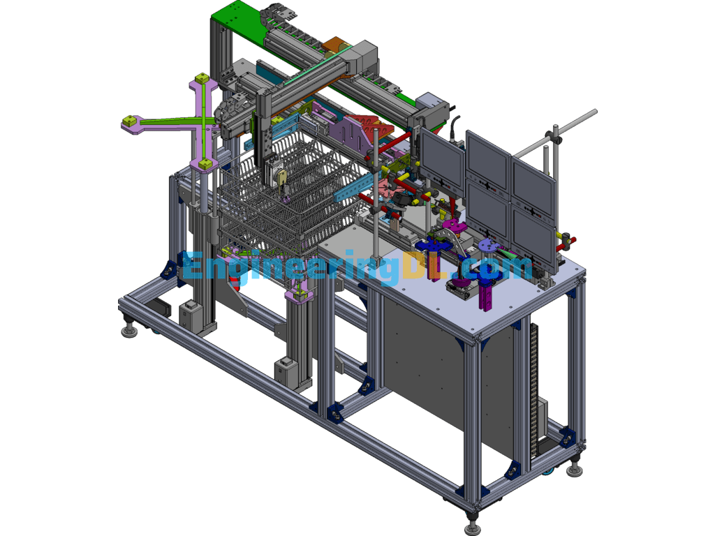 Automatic Material Vision Inspection Machine SolidWorks, 3D Exported Free Download