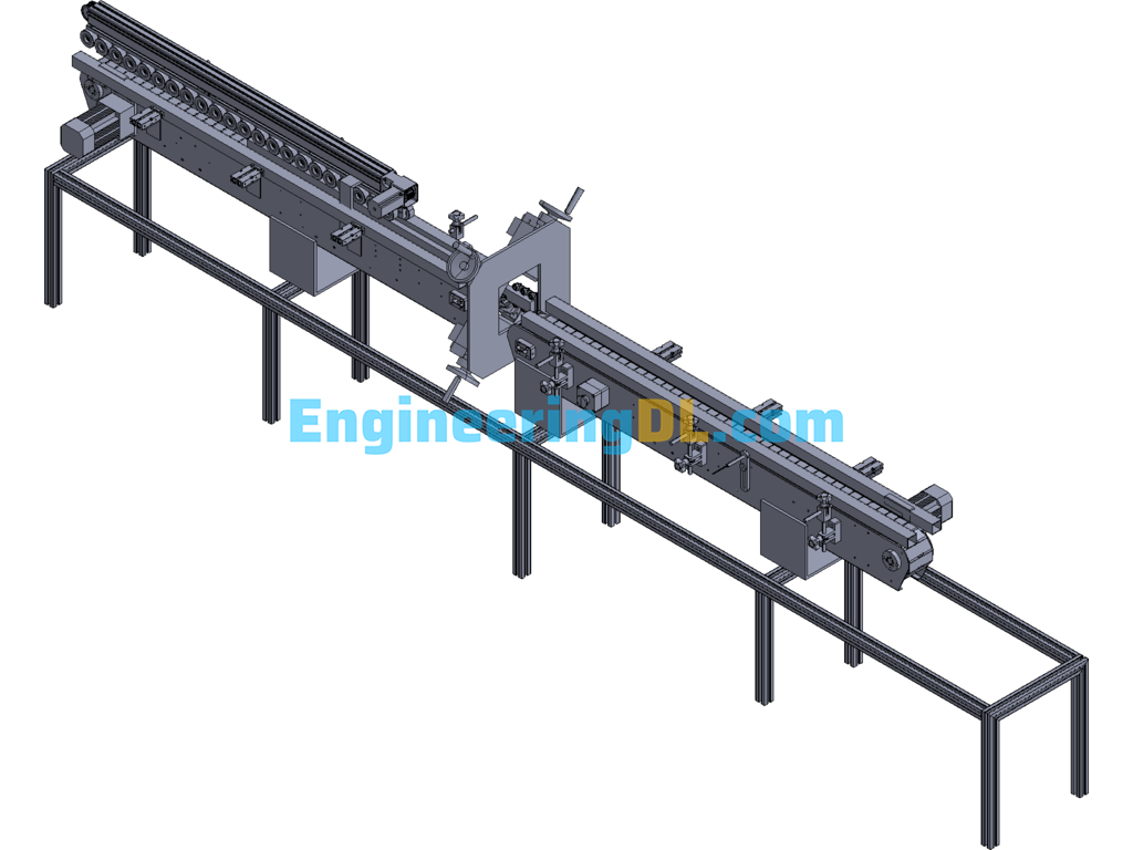 Plate Profile Four-Edge Chamfering Machine 3D Exported Free Download