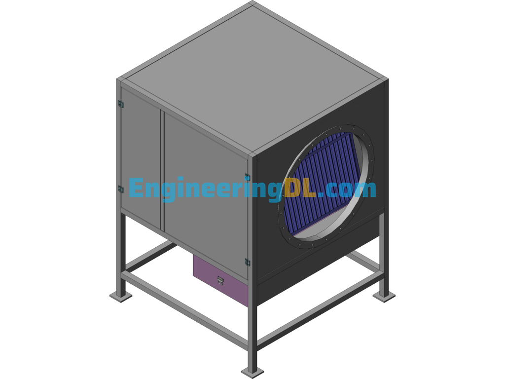 Plate Filtration Equipment SolidWorks, 3D Exported Free Download