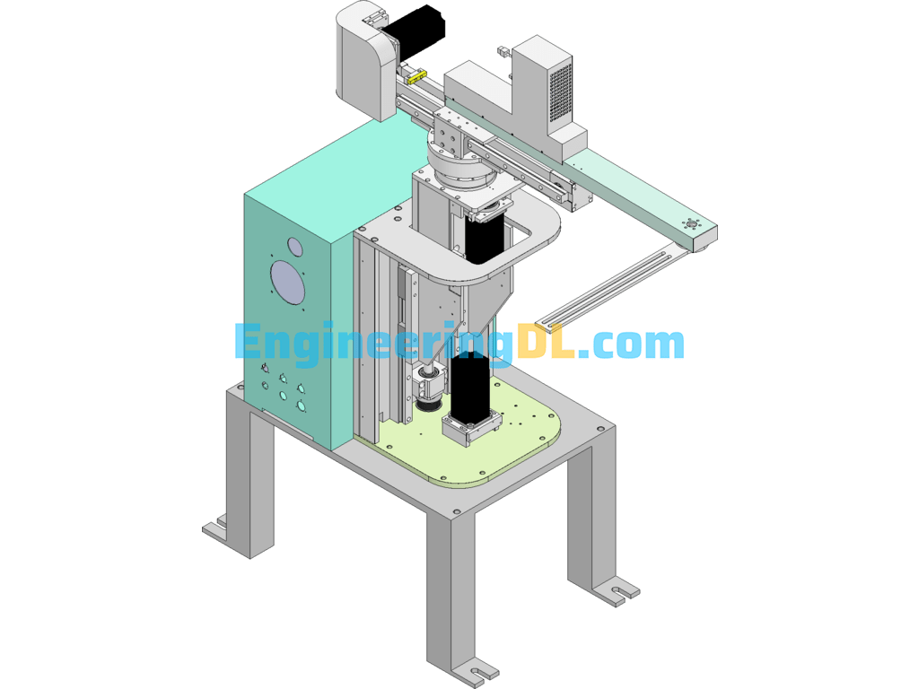 Plate Stamping Loading And Unloading Swing Arm Robot SolidWorks Free Download
