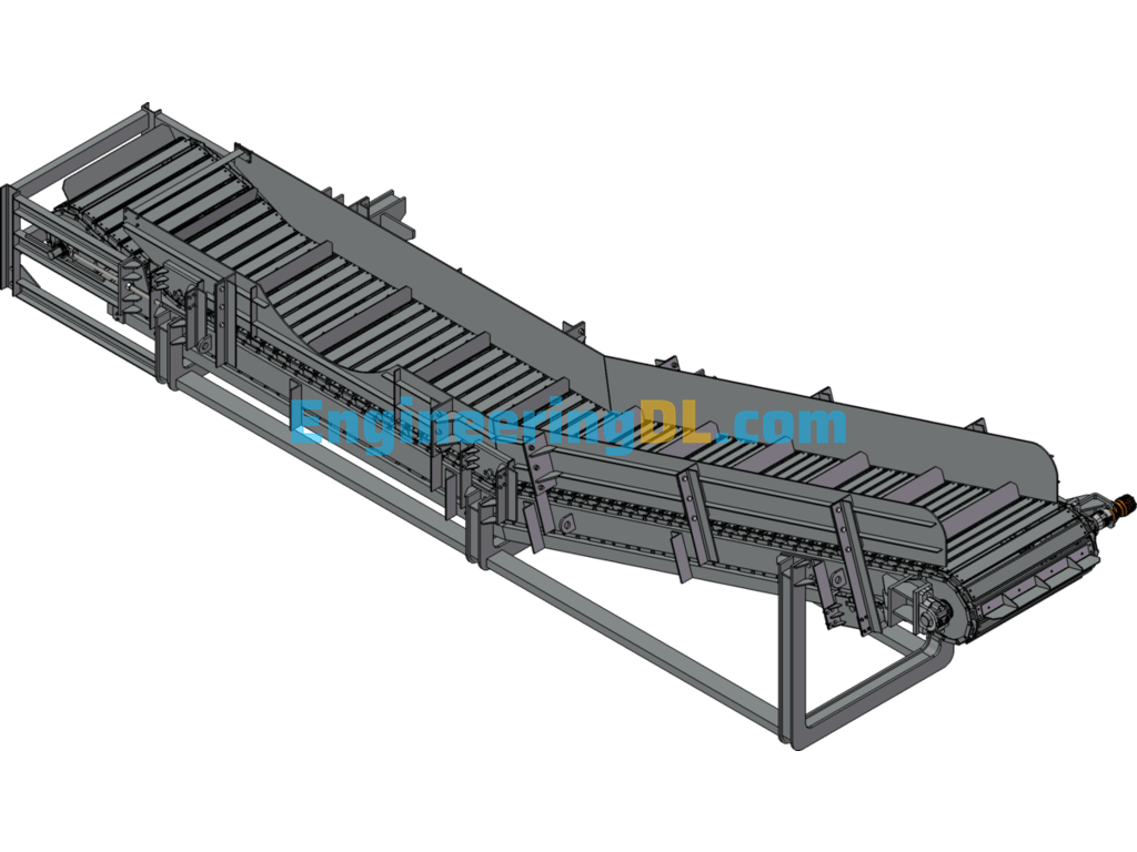 Plate Chain Material Conveyor SolidWorks Free Download