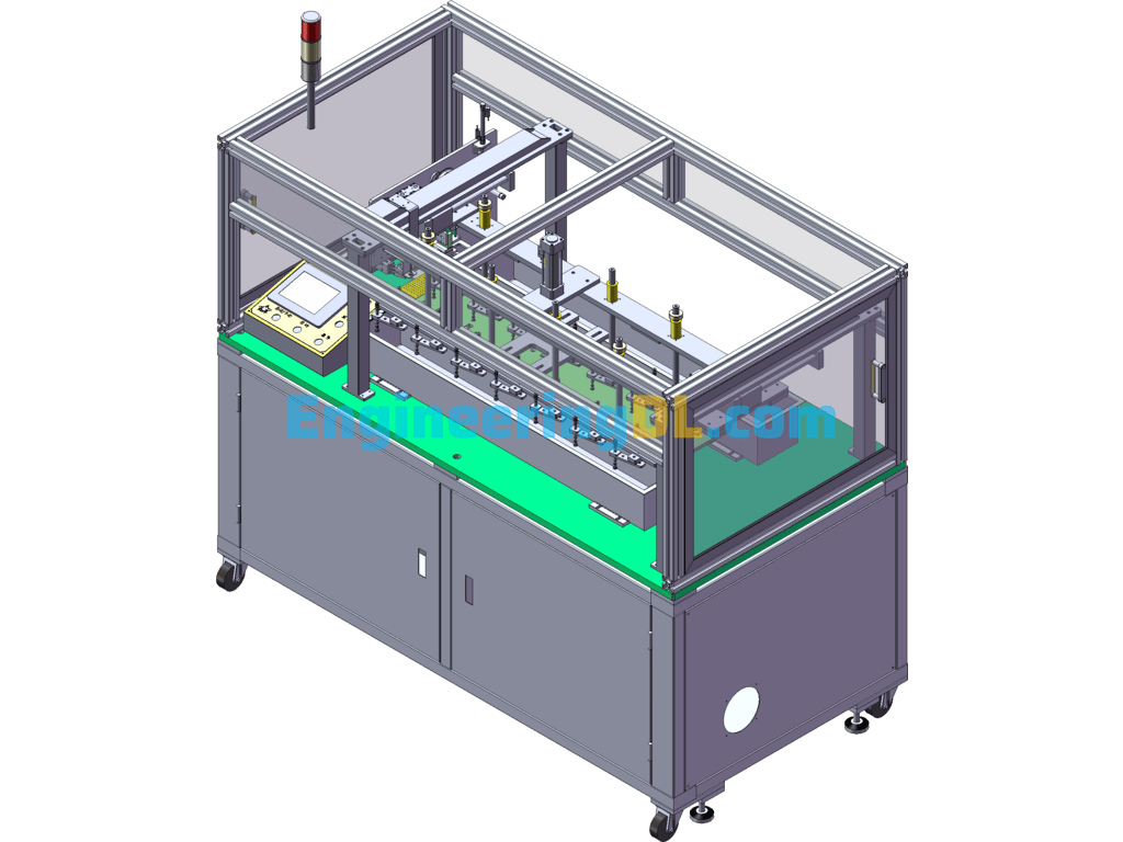 Automatic Gluing Machine For Pole Piece Lug End Face SolidWorks, 3D Exported Free Download