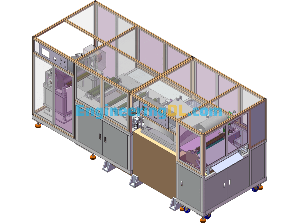 Automatic Production And Forming Die-Cutting Machine For Polar Sheets SolidWorks, 3D Exported Free Download