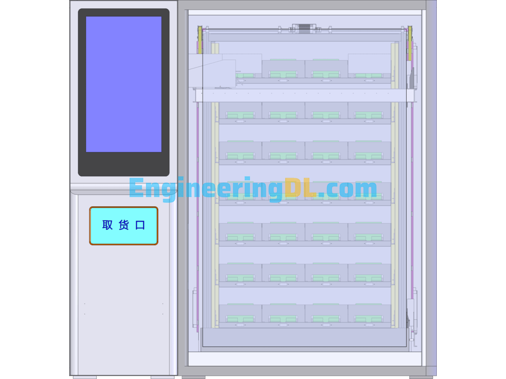 Fruit And Vegetable Vending Machine SolidWorks, 3D Exported Free Download
